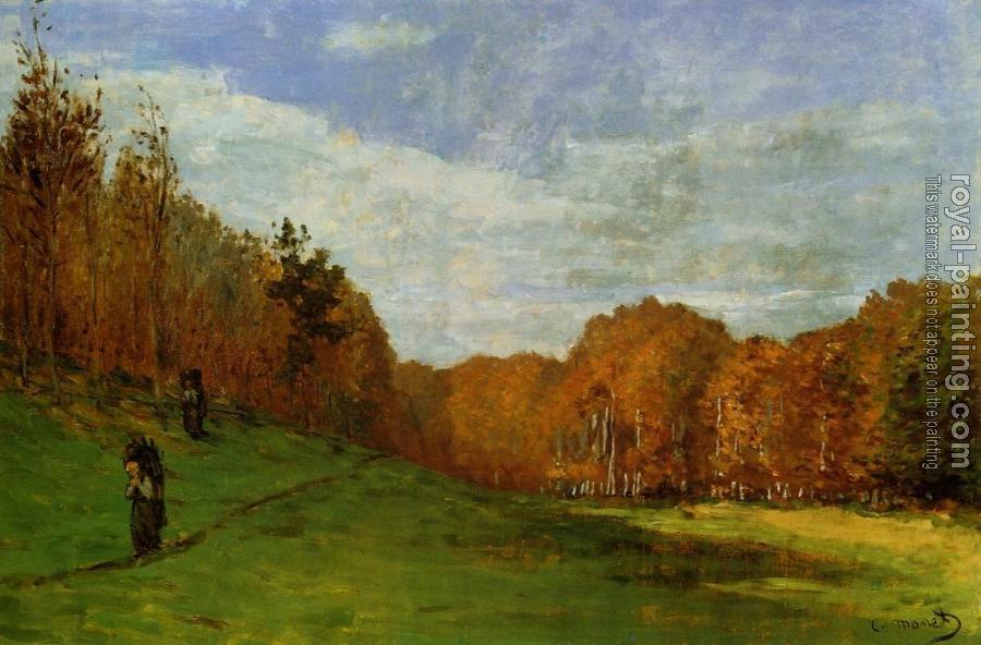 Claude Oscar Monet : Woodbearers in Fontainebleau Forest